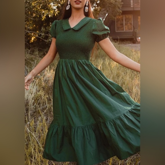 IVY CITY Addie Dress in Green Size 3X Elegant Green Dress - Picture 2 of 6